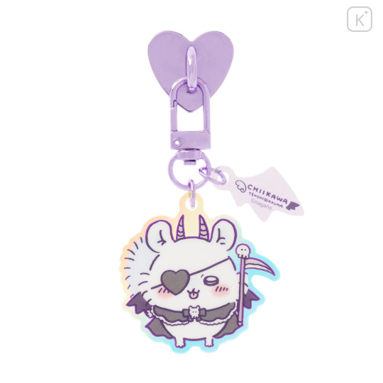 Japan Chiikawa Phone Holder Keychain with Key Ring Charm - Momonga : Angel ♡ Demon - 1