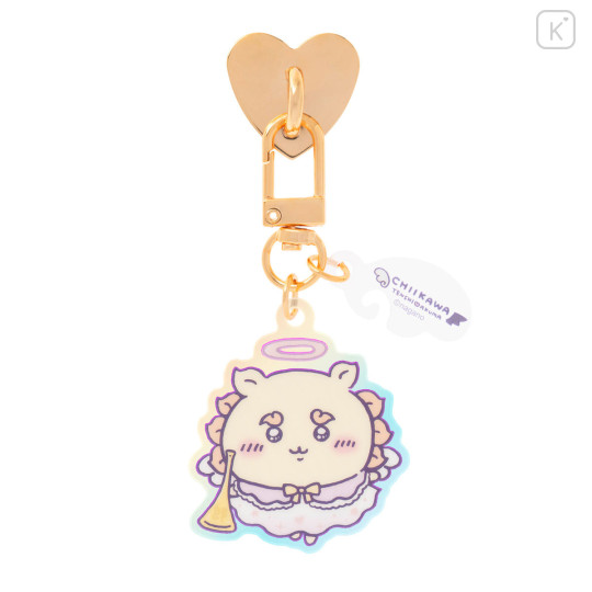 Japan Chiikawa Phone Holder Keychain with Key Ring Charm - Shisa : Angel ♡ Demon - 4