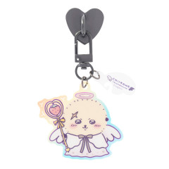 Japan Chiikawa Phone Holder Keychain with Key Ring Charm - Rakko : Angel ♡ Demon Great Angel