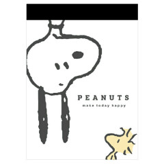 Japan Peanuts Mini Notepad - Snoopy & Woodstock : Upside Down