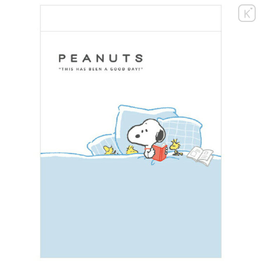 Japan Peanuts Mini Notepad - Snoopy & Woodstock : Bedtime - 1