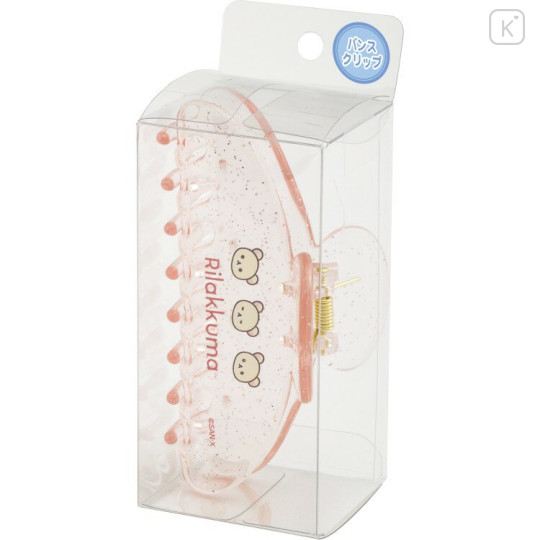 Japan San-X Hair Claw Clip - Korilakkuma : Rilakkuma Gaming Pixel Art Clear Glitter - 2