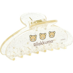 Japan San-X Hair Claw Clip - Rilakkuma Gaming Pixel Art Clear Glitter