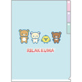 Japan San-X 3 Pockets A5 Index File - Rilakkuma Gaming Blue - 1