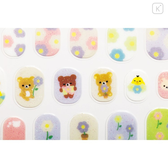 Japan San-X Nail Sticker - Rilakkuma : Basic Rilakkuma Flower - 2