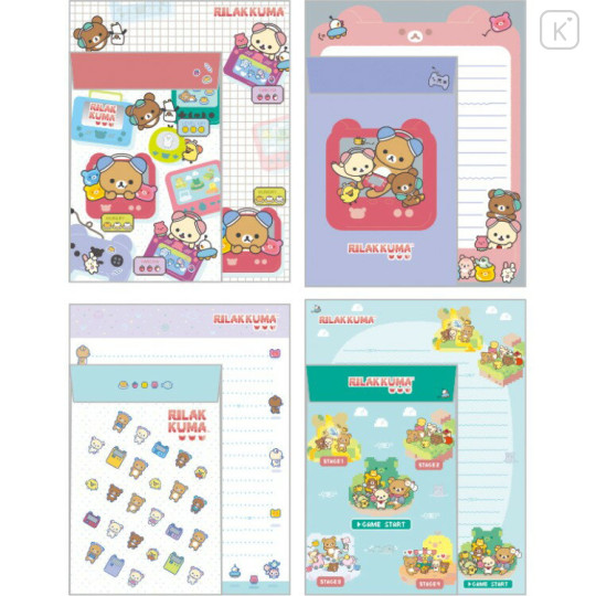 Japan San-X Letter Writing Set - Rilakkuma Gaming - 2