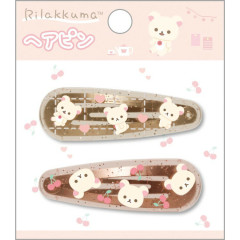 Japan San-X Hairpin Set - Korilakkuma : Cherry Heart
