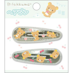 Japan San-X Hairpin Set - Rilakkuma : Cherry Heart