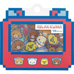 Japan San-X Clear Seal Bits Sticker Pack - Rilakkuma : Rilakkuma Gaming Pixel Art