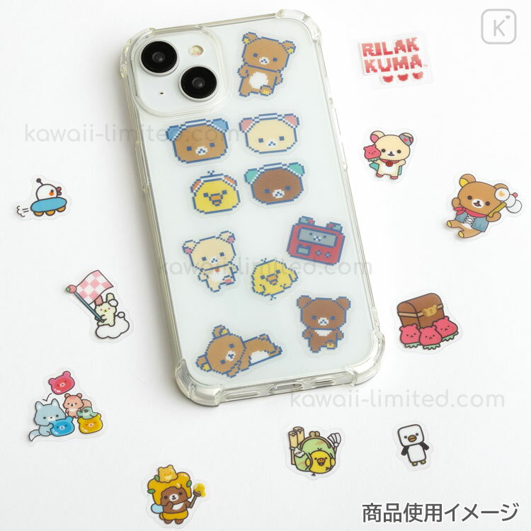 Kuma Sunページ Japan San-X Clear Seal Bits Sticker Pack - Rilakkuma