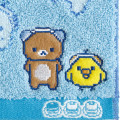Japan San-X Mini Towel Jacquard Handkerchief - Kiiroitori & Rilakkuma : Rilakkuma Gaming Pixel Art - 2