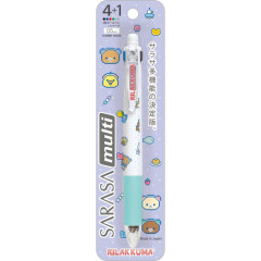 Japan San-X Sarasa Multi 4+1 Gel Pen & Mechanical Pencil - Rilakkuma Gaming