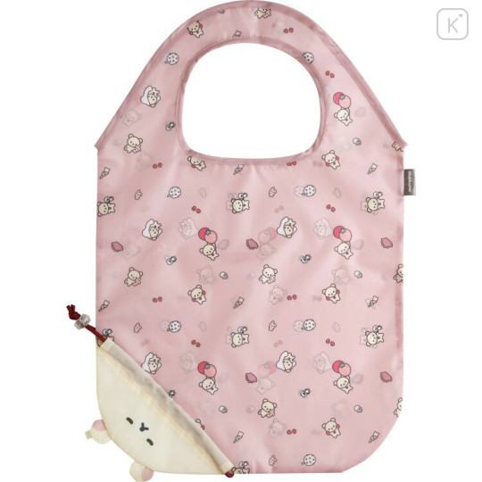 Japan San-X Eco Shopping Bag With Pocket - Korilakkuma : Pink - 1