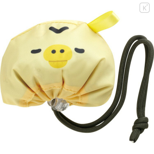 Japan San-X Eco Shopping Bag With Pocket - Kiiroitori : Green - 2