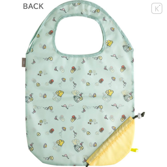 Japan San-X Eco Shopping Bag With Pocket - Kiiroitori : Green - 3