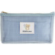 Japan San-X Mesh Pen Pouch - Rilakkuma : Basic Rilakkuma Flower Blue