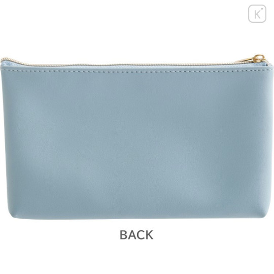 Japan San-X Mesh Pen Pouch - Rilakkuma : Basic Rilakkuma Flower Blue - 2