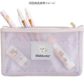 Japan San-X Mesh Pen Pouch - Rilakkuma : Basic Rilakkuma Flower Blue - 4