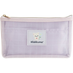 Japan San-X Mesh Pen Pouch - Korilakkuma : Basic Rilakkuma Flower