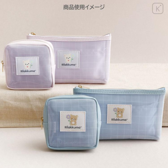 Japan San-X Mesh Pen Pouch - Korilakkuma : Basic Rilakkuma Flower - 5