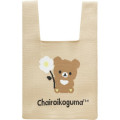 Japan San-X Jacquard Woven Mini Tote Bag - Chairoikoguma : Basic Rilakkuma Flower - 1