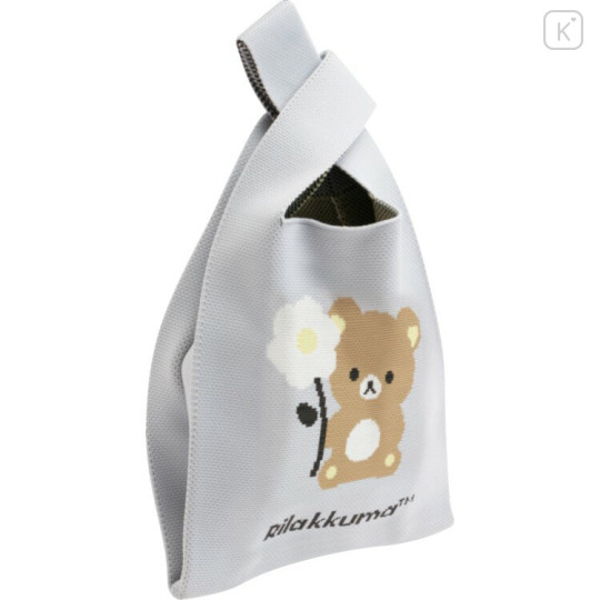 Japan San-X Jacquard Woven Mini Tote Bag - Rilakkuma : Basic Rilakkuma Flower - 2