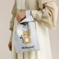 Japan San-X Jacquard Woven Mini Tote Bag - Rilakkuma : Basic Rilakkuma Flower - 3