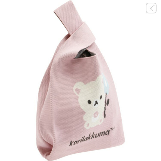 Japan San-X Jacquard Woven Mini Tote Bag - Korilakkuma : Basic Rilakkuma Flower - 2
