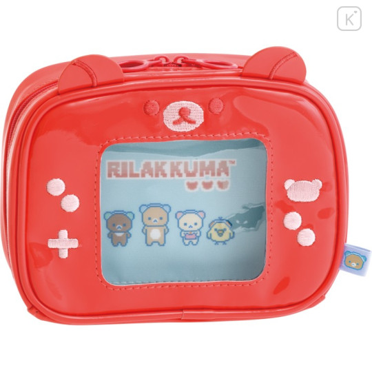 Japan San-X Vertical Cosmetic Pouch - Rilakkuma : Rilakkuma Gaming Console - 1