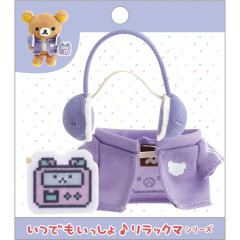 Japan San-X Plush Dress-up Clothes - Rilakkuma : Rilakkuma Gaming Always Together Purple