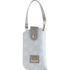 Japan San-X Flat Glasses Case with Strap - Rilakkuma : Rilakkuma Gaming Grey Pixel Art