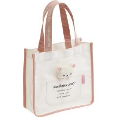 Japan San-X Mini Tote Bag With Plush Mascot - Korilakkuma : Basic Rilakkuma Favorite Things Relax