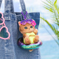 Japan Mofusand Mascot Holder - Sunburn Gal Vacation Cat - 2