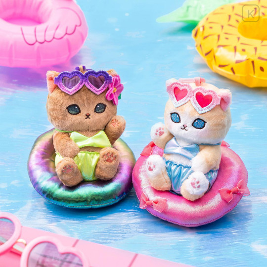 Japan Mofusand Mascot Holder - Sunburn Gal Vacation Cat - 4