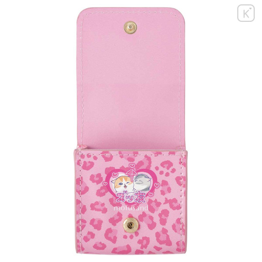 Japan Mofusand Earphone Multi Accessory Pouch - Gyaru Girl Nyan Leopard Pink Cat - 5