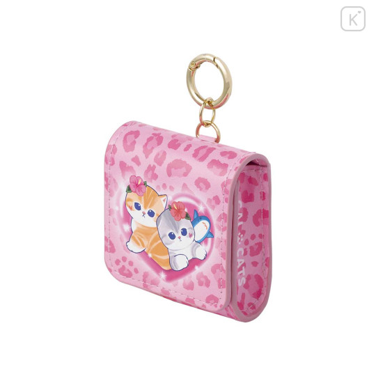 Japan Mofusand Earphone Multi Accessory Pouch - Gyaru Girl Nyan Leopard Pink Cat - 8