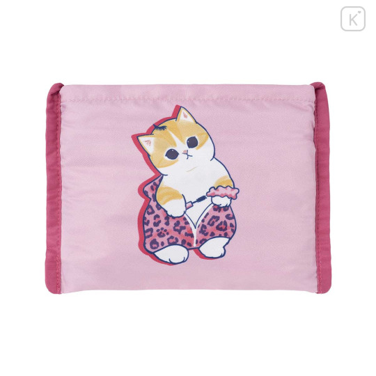 Japan Mofusand Eco Shopping Bag With Pocket - Cat : Gyaru Girl Nyan Leopard Pink - 4