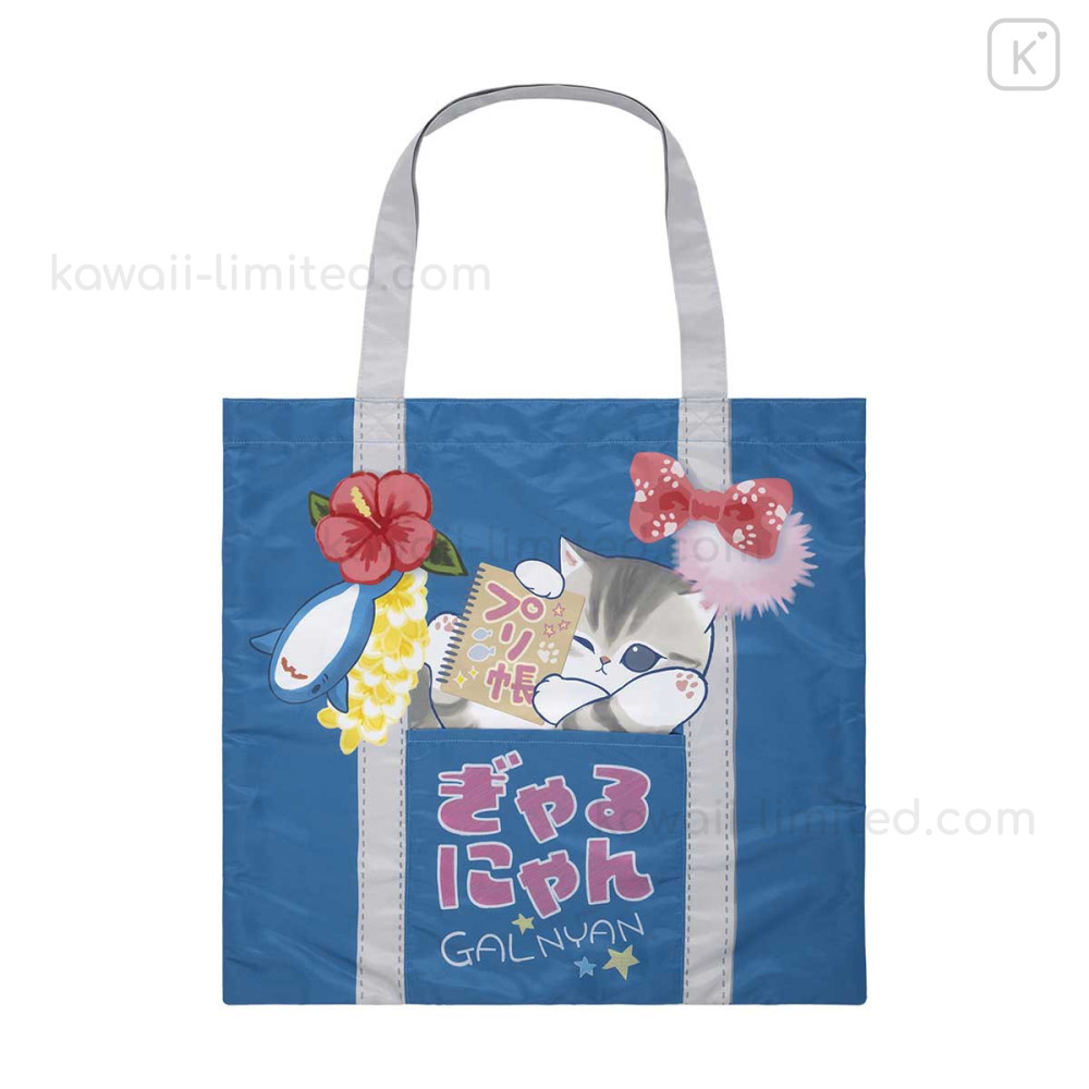 Japan Mofusand Eco Shopping Bag With Pocket - Cat : Gyaru