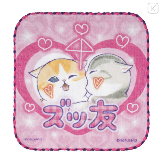 Japan Mofusand Mini Towel Handkerchief - Cat : Gyaru Girl Nyan Best Friend - 1