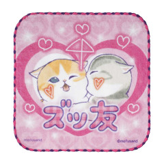 Japan Mofusand Mini Towel Handkerchief - Cat : Gyaru Girl Nyan Best Friend