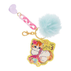 Japan Mofusand Acrylic Keychain Bag Charm - Gyaru Girl Nyan Mobile Cat