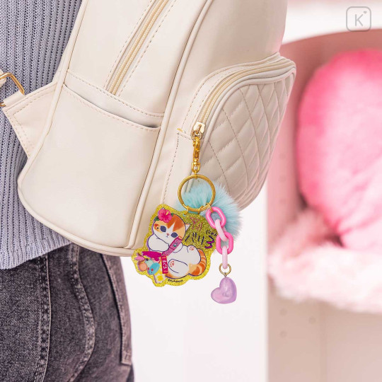 Japan Mofusand Acrylic Keychain Bag Charm - Gyaru Girl Nyan Is The Best Cat - 3