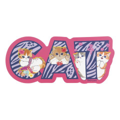 Japan Mofusand Large Vinyl Sticker - Gyaru Girl Nyan Cat Leopard