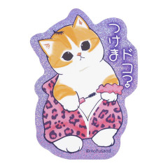 Japan Mofusand Vinyl Hologram Sticker - Gyaru Girl Nyan Cat False Eyelashes