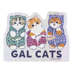 Japan Mofusand Vinyl Hologram Sticker - Gyaru Girl Nyan Cat Gal Leopard