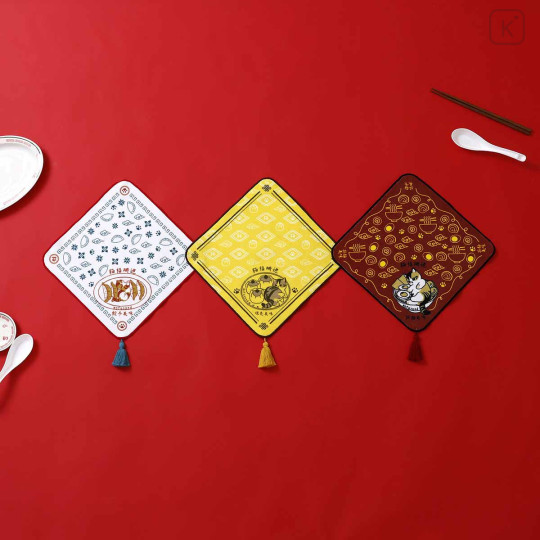 Japan Mofusand Mini Towel Handkerchief - Chinese Style Dumplings Cat - 2