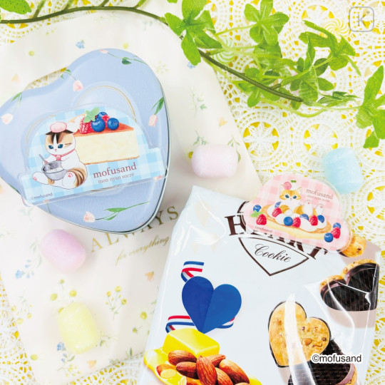 Japan Mofusand Big Clip - Berry Cheese Cake Cat Blue - 3
