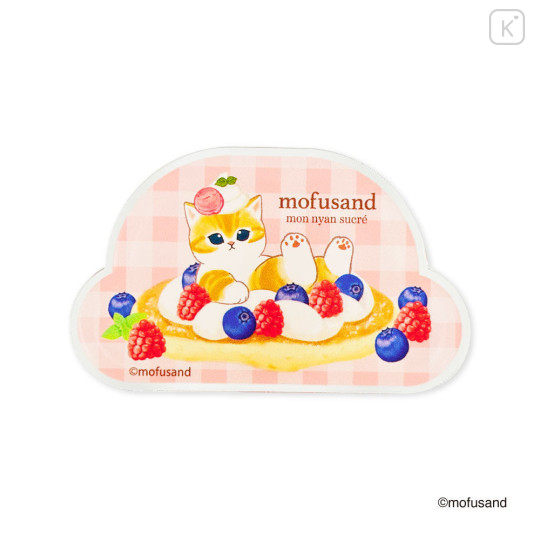 Japan Mofusand Big Clip - Berry Pancake Cat Pink - 1