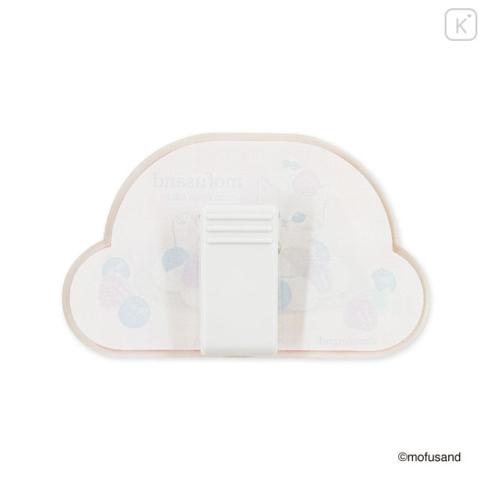 Japan Mofusand Big Clip - Berry Pancake Cat Pink - 4