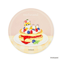 Japan Mofusand Water Absorbing Coaster - Berry Pancake Cat Pink